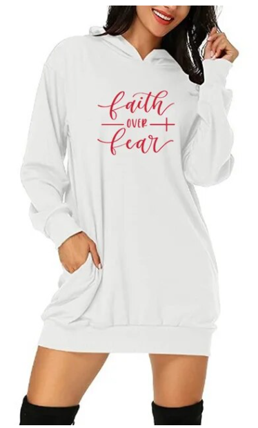 Faithfully Fearless Sweatshirt Dress